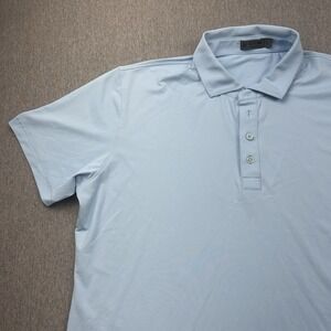 G/FORE Golf Polo Shirt Mens Large Blue Short Sleeve *HOLE*